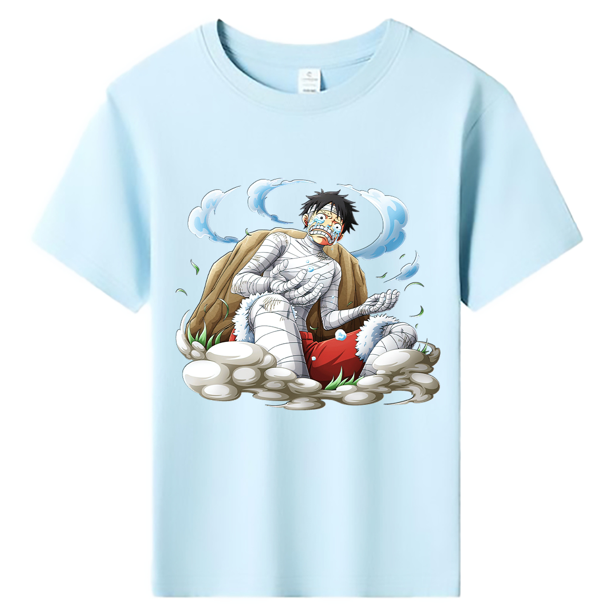 ワンピース モンキー・D・ルフィ ONE PIECE Monkey D. Luffy 綿100％キッズTシャツ（フロントプリント）